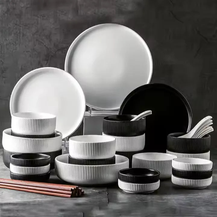 Japanese Simple Tableware Bowl and Dish Set
