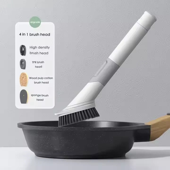 Sponge Tpr Wood Pulp Cotton Cleaning Cloth Four In One Dish Brush