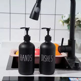 Black and White Matte 500ml Hand Soap Bottle