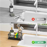 Sink Countertop Drain Blue Multifunctional Cloth Storage Rack