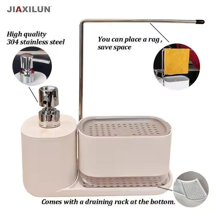 Japanese Kitchen Storage Rack Manual Pressing Soap Box 1884