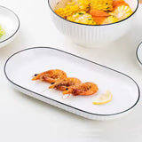 Black Line Vertical Pattern Fish Plate