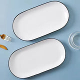 Black Line Vertical Pattern Fish Plate