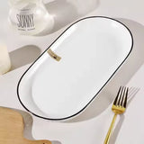 Black Line Vertical Pattern Fish Plate