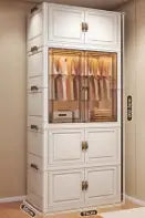 White [1 Cabinet+3 Boxes] Surface Width 75Cm