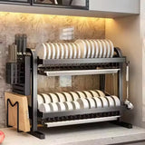 [Luxury] Black Screw Free Three-Layer Installation+Knife Holder+Chopstick Holder+Cutting Board Holder+3 Pieces