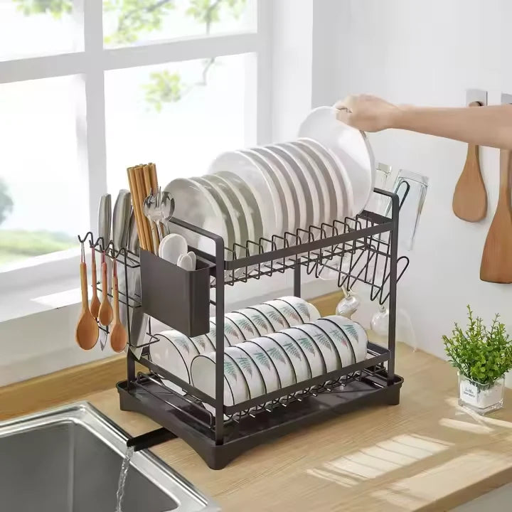 Two Layer Dismantling Dish Rack