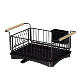 201 Stainless Steel Single Layer Black Bowl and Dish Rack [Integrated]