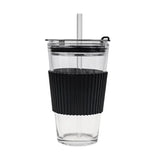 Glass Cup With Lid, Straw, Water Cup
