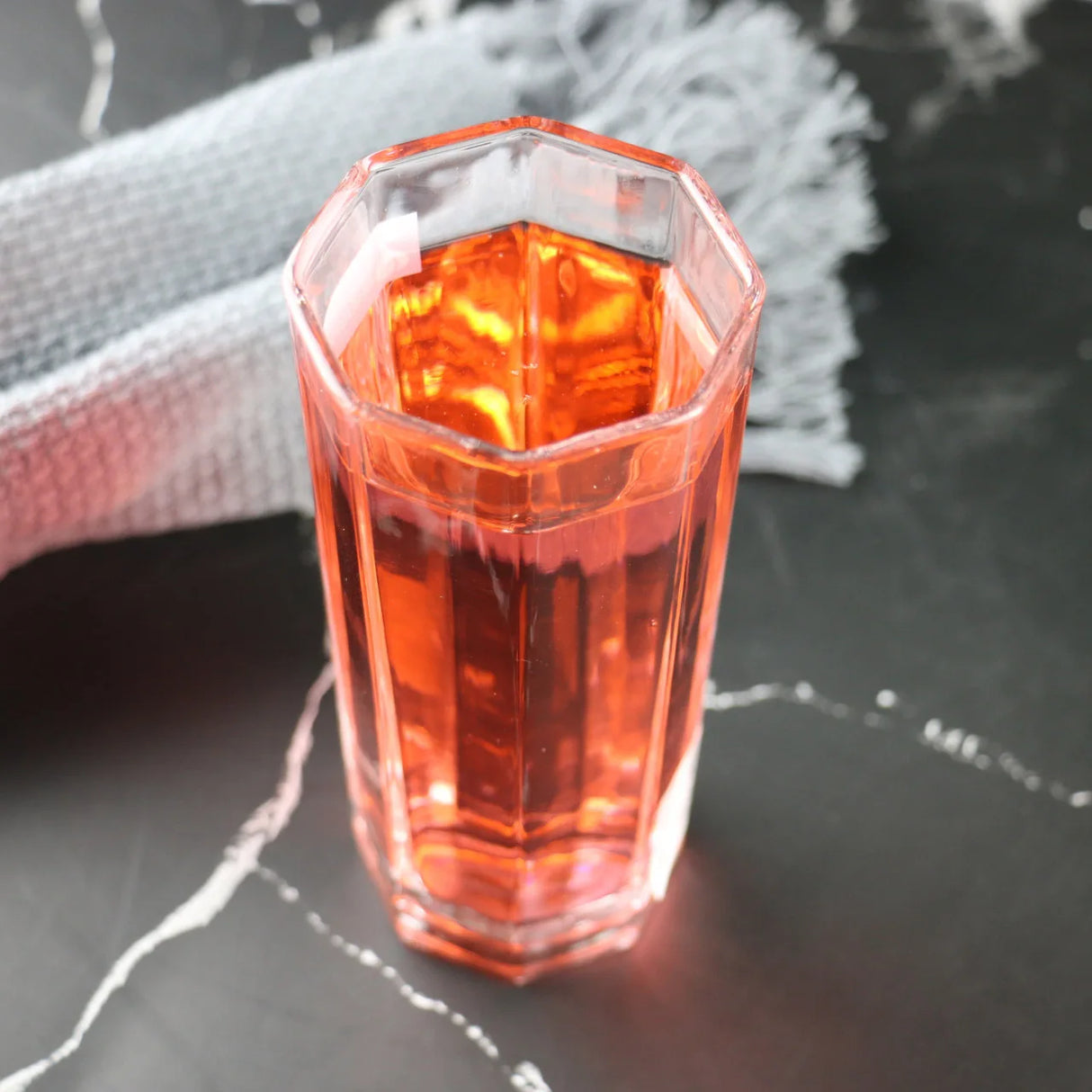 High Octagonal Glass -260ml  [6-Pack]