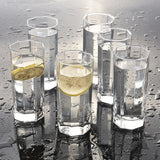 High Octagonal Glass -260ml  [6-Pack]