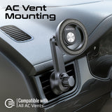 Promate Maggrip™ Cradleless Magnetic Ring Smartphone Holder For Ac Vent, Black