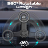 Promate Maggrip™ Cradleless Magnetic Ring Smartphone Holder For Ac Vent, Black