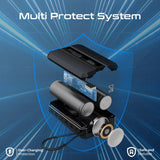 Promate 30W Power Delivery Ultra-Fast Power Bank For Smartphone & Apple Watch With In-Built Usb-C Cable, Black