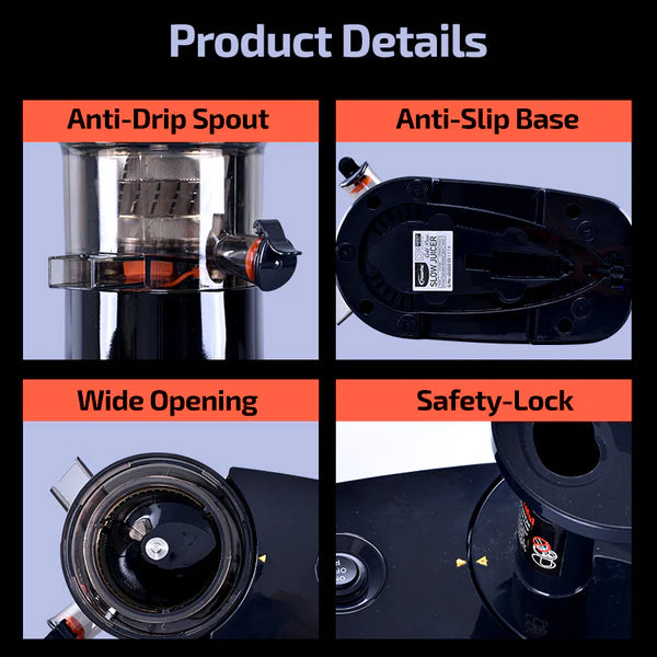 PowerPac Juice Extractor With Large Loading Tube, 150W