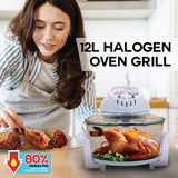 Convection Oven, Halogen Oven, Grill Roaster Oven 12L & Timer