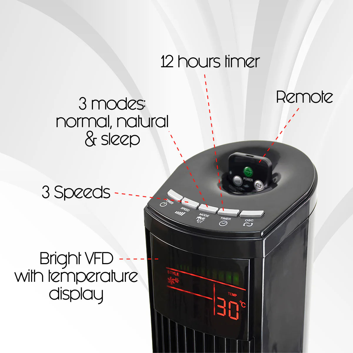 PowerPac 46" Tower Fan, 55W