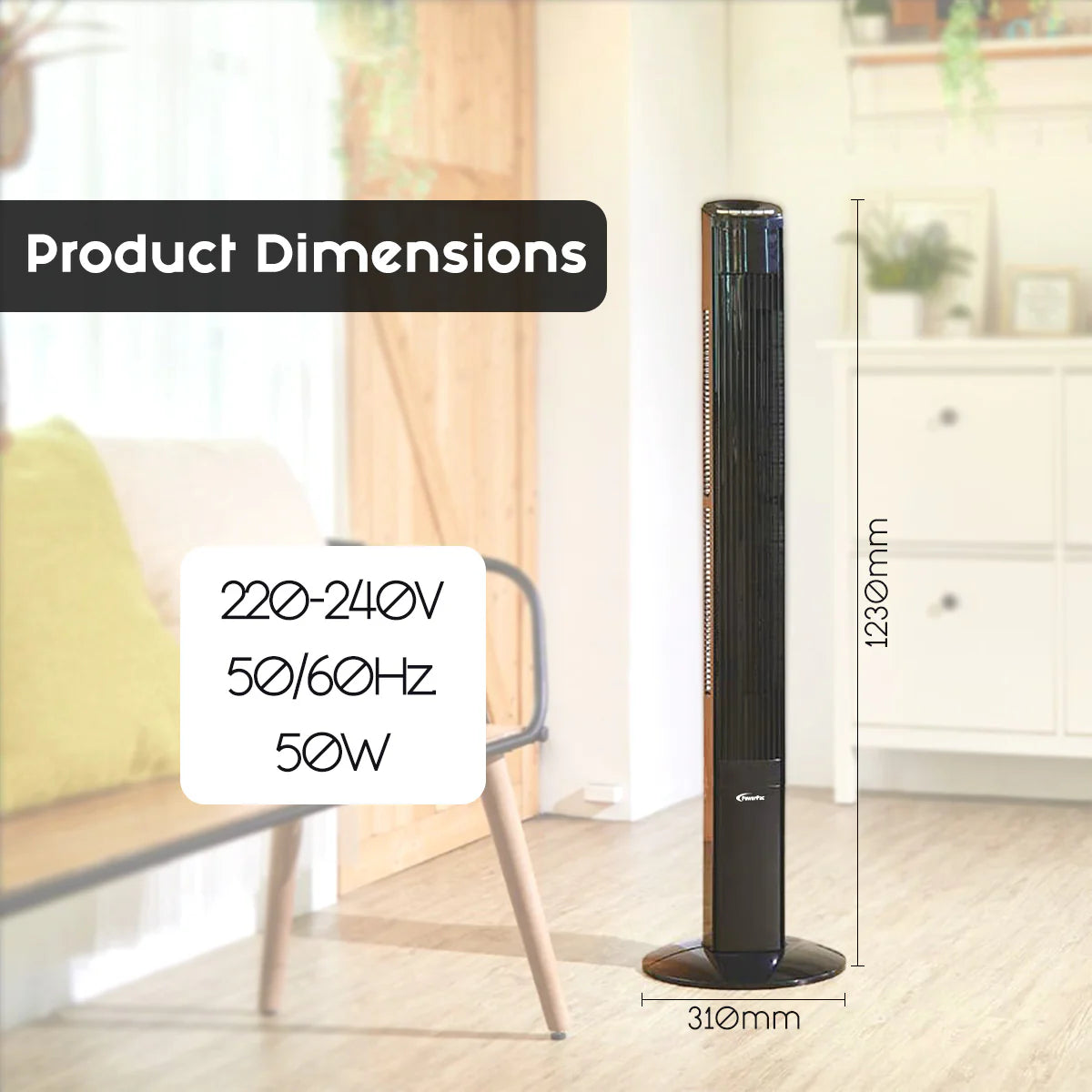 PowerPac 46" Tower Fan, 55W