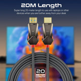 Promate Unidirectional Hd 4K@60Hz Hdmi Audio Video Cable, 20M