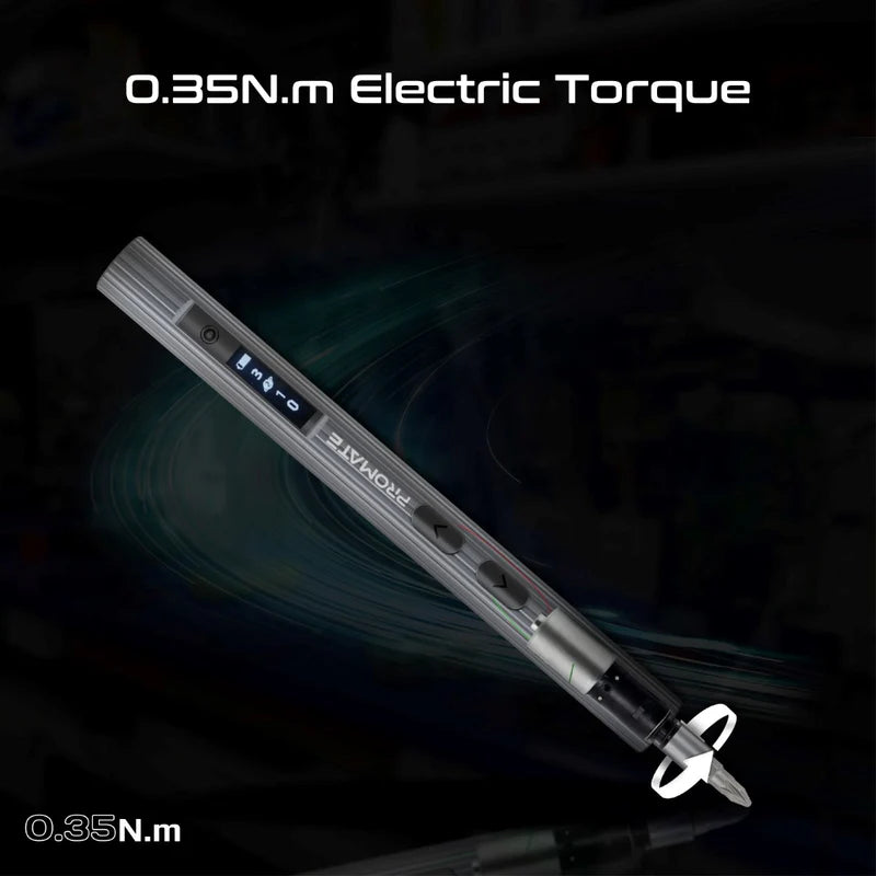 Promate 62-Pieces Cordless Electric Screwdriver Kit With Led Fill Light