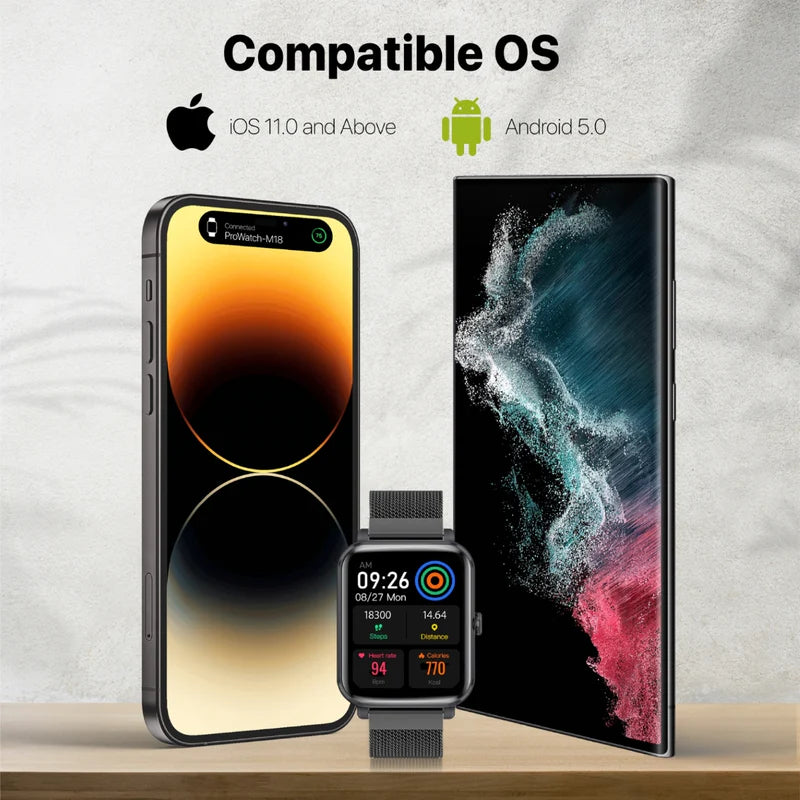 Promate Superfit™ Smartwatch With Media Storage, Graphite