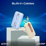 Promate 4-Piece 10000Mah Power Bank Charging Set (12W, Built-In Usb-C and Lightning Cables)