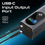 Promate 27600Mah Ultra-Compact 160W Multi-Port Pd 3.1 Power Bank With Tft Lcd Screen