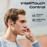 Promate High Definition Transparent TWS Earbuds with IntelliTouch, Black