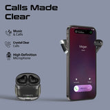 Promate High Definition Transparent TWS Earbuds with IntelliTouch, Black