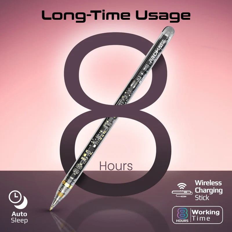 Promate Transparent Precision Active Stylus Pen With Palm Rejection