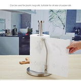 Paper Towel Holder For One Hand Tear With Standing Weighted Base Non Slip