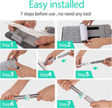 Mop and Bucket With Wringer Set, Hands Free Flat Floor Mop and Bucket, With 3 Washable Microfiber Pads