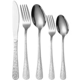 European Retro Patterned Stainless Steel Knife, Fork, Spoon