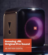JBL Partybox Encore Essential Bluetooth Portable Party Speaker, Black