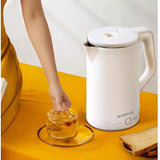 Chigo Electric Kettle For Boiling Water, 100% Stainless Steel Filter, 1.8L/1500W - White