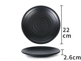 9-Inch Black Frosted Threaded Disc Ljp009