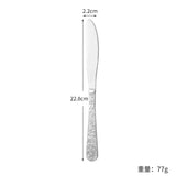 European Retro Patterned Stainless Steel Knife, Fork, Spoon